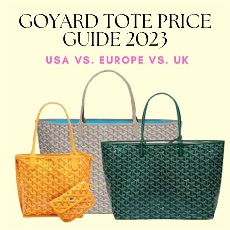 goyard price france 2023|goyard price guide.